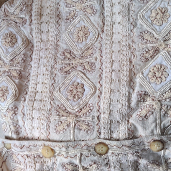 Christopher & Banks neutral button up embroidered vest - Picture 5 of 5